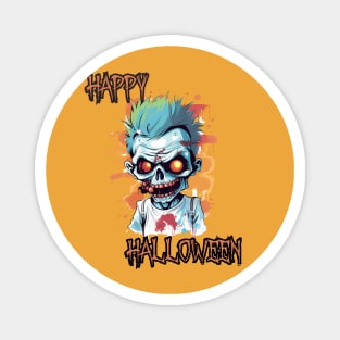 Spooky Zombie Boy Happy Halloween Magnet